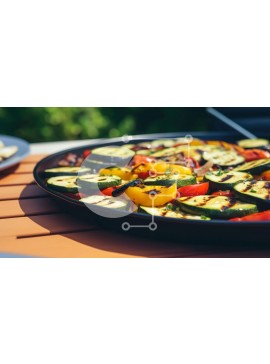 Σετ των 2 Intra Συλλεκτικό Ξύλινο Παζλ Plywood  4mm - Εξωτερική τραπεζαρία με ψητά λαχανικά Σε Ξύλινο Κουτί - Διαστάσεις: 10x10 cm – 25 κομμάτια