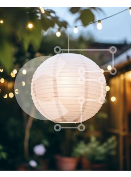 Intra Συλλεκτικό Ξύλινο Παζλ Plywood  4mm - Κρεμασμένο φανάρι από λευκό χαρτί σε εσωτερικό χώρο Σε Ξύλινο Κουτί - Διαστάσεις Puzzle: 10x10 cm – 25 κομμάτια