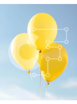 Intra Συλλεκτικό Ξύλινο Παζλ Plywood  4mm - Κίτρινα μπαλόνια που επιπλέουν στον αέρα Σε Ξύλινο Κουτί - Διαστάσεις Puzzle: 10x10 cm – 25 κομμάτια