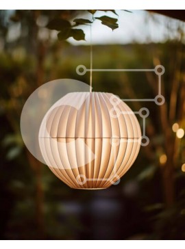 Intra Συλλεκτικό Ξύλινο Παζλ Plywood  4mm - Φωτιστικό Λευκής Βίβλου που κρέμεται από κλαδιά δέντρων Σε Ξύλινο Κουτί - Διαστάσεις: 10x10 cm – 25 κομμάτια