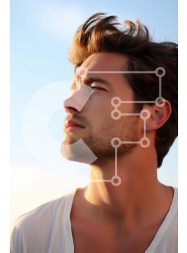 Intra Συλλεκτικό Ξύλινο Παζλ Plywood  4mm - Άτομο που κοιτάζει ψηλά στον ουρανό Σε Ξύλινο Κουτί - Διαστάσεις Puzzle: 10x10 cm – 25 κομμάτια