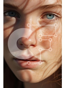 Intra Συλλεκτικό Ξύλινο Παζλ Plywood  4mm - Πορτρέτο μιας νεαρής γυναίκας Σε Ξύλινο Κουτί - Διαστάσεις Puzzle: 10x10 cm – 25 κομμάτια