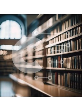 Intra Συλλεκτικό Ξύλινο Παζλ Plywood  4mm - Άδεια βιβλιοθήκη με σειρές βιβλίων Σε Ξύλινο Κουτί - Διαστάσεις Puzzle: 10x10 cm – 25 κομμάτια