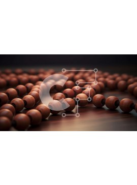 Intra Συλλεκτικό Ξύλινο Παζλ Plywood  4mm - Σύνθεση Ξύλινες Χάντρες Σε Ξύλινο Κουτί - Διαστάσεις Puzzle: 10x10 cm – 25 κομμάτια