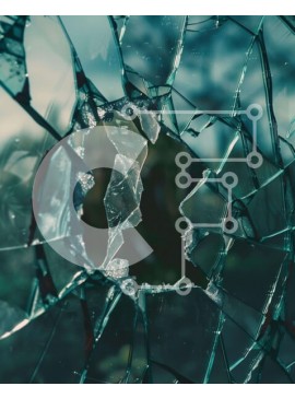 Intra Συλλεκτικό Ξύλινο Παζλ Plywood  4mm - Σπασμένο τζάμι με ορατό πρόσωπο Σε Ξύλινο Κουτί - Διαστάσεις Puzzle: 10x10 cm – 25 κομμάτια