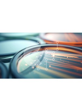 Intra Συλλεκτικό Ξύλινο Παζλ Plywood  4mm - Κοντινό πλάνο πολύχρωμων μικροσκοπίων Σε Ξύλινο Κουτί - Διαστάσεις Puzzle: 10x10 cm – 25 κομμάτια