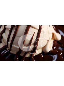 Σετ των 2 Intra Συλλεκτικό Ξύλινο Παζλ Plywood  4mm - Κοντινό πλάνο χωνάκι παγωτού καλυμμένο με σοκολάτα με ψεκασμούς Σε Ξύλινο Κουτί - Διαστάσεις: 10x10 cm – 25 κομμάτια