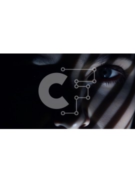 Intra Συλλεκτικό Ξύλινο Παζλ Plywood  4mm - Μυστηριώδες Γυναικείο Πρόσωπο Μερικώς Επισκιασμένο από Σκιές Σε Ξύλινο Κουτί - Διαστάσεις Puzzle: 10x10 cm – 25 κομμάτια