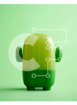 Intra Συλλεκτικό Ξύλινο Παζλ Plywood  4mm - Πράσινο παιχνίδι Κάκτος Σε Ξύλινο Κουτί - Διαστάσεις: 10x10 cm – 25 κομμάτια