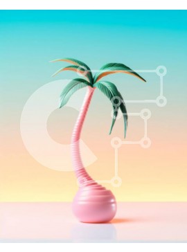 Intra Συλλεκτικό Ξύλινο Παζλ Plywood  4mm - Διακοσμητικό φυτό Ροζ Φοίνικας Σε Ξύλινο Κουτί - Διαστάσεις: 10x10 cm – 25 κομμάτια