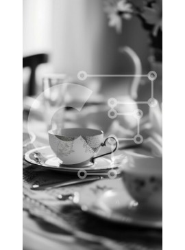 Intra Συλλεκτικό Ξύλινο Παζλ Plywood  4mm - Κομψή ασπρόμαυρη ρύθμιση τραπεζιού Σε Ξύλινο Κουτί - Διαστάσεις: 10x10 cm – 25 κομμάτια