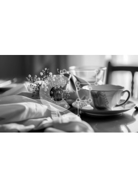 Σετ των 2 Intra Συλλεκτικό Ξύλινο Παζλ Plywood  4mm - Vintage σκηνή δείπνου Σε Ξύλινο Κουτί - Διαστάσεις: 10x10 cm – 25 κομμάτια