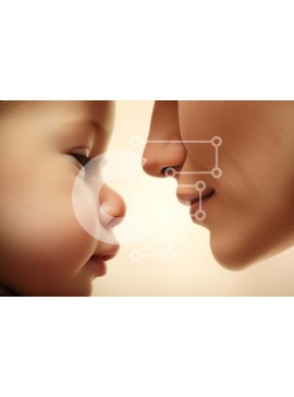 Intra Συλλεκτικό Ξύλινο Παζλ Plywood  4mm - Μητέρα και παιδί που κοιτάζουν ο ένας στα μάτια του άλλου Σε Ξύλινο Κουτί - Διαστάσεις Puzzle: 10x10 cm – 25 κομμάτια