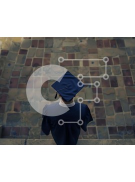 Intra Συλλεκτικό Ξύλινο Παζλ Plywood  4mm - Καπέλο και φόρεμα αποφοίτησης σε εσωτερικά σκαλοπάτια Σε Ξύλινο Κουτί - Διαστάσεις Puzzle: 10x10 cm – 25 κομμάτια