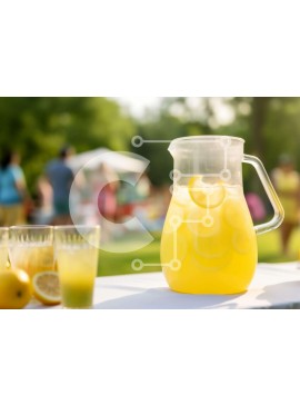 Σετ των 2 Intra Συλλεκτικό Ξύλινο Παζλ Plywood  4mm - Υπαίθρια συγκέντρωση με λεμονάδα και νερό Σε Ξύλινο Κουτί - Διαστάσεις: 10x10 cm – 25 κομμάτια