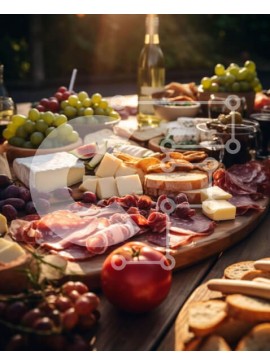 Σετ των 2 Intra Συλλεκτικό Ξύλινο Παζλ Plywood  4mm - Ποικιλία από νόστιμα φαγητά σε πιατέλα Σε Ξύλινο Κουτί - Διαστάσεις: 10x10 cm – 25 κομμάτια