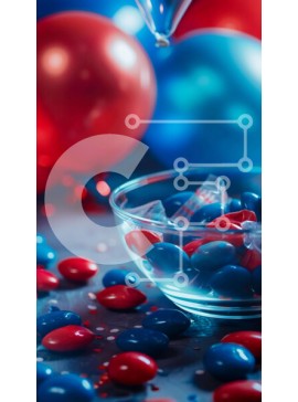 Intra Συλλεκτικό Ξύλινο Παζλ Plywood  4mm - Γυάλινο μπολ με πολύχρωμες καραμέλες και μπαλόνια Σε Ξύλινο Κουτί - Διαστάσεις Puzzle: 10x10 cm – 25 κομμάτια