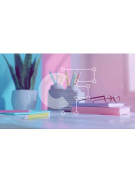 Intra Συλλεκτικό Ξύλινο Παζλ Plywood  4mm - Ρύθμιση πολύχρωμου γραφείου Σε Ξύλινο Κουτί - Διαστάσεις Puzzle: 10x10 cm – 25 κομμάτια