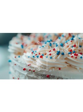 Σετ των 2 Intra Συλλεκτικό Ξύλινο Παζλ Plywood  4mm - Γιορτινή Λευκή Τούρτα με Πασπαλίσματα και Διακοσμήσεις καραμέλας Σε Ξύλινο Κουτί - Διαστάσεις: 10x10 cm – 25 κομμάτια