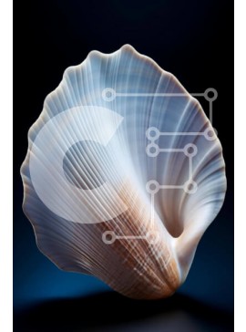 Σετ των 2 Intra Συλλεκτικό Ξύλινο Παζλ Plywood  4mm - Λευκό κοχύλι σε μαύρο φόντο Σε Ξύλινο Κουτί - Διαστάσεις: 10x10 cm – 25 κομμάτια