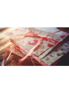 Intra Συλλεκτικό Ξύλινο Παζλ Plywood  4mm - Ευχετήριες κάρτες και φάκελοι για την ημέρα του Αγίου Βαλεντίνου Σε Ξύλινο Κουτί - Διαστάσεις Puzzle: 10x10 cm – 25 κομμάτια