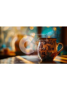 Intra Συλλεκτικό Ξύλινο Παζλ Plywood  4mm - Η καλύτερη κούπα καφέ στον κόσμο για μαμά Σε Ξύλινο Κουτί - Διαστάσεις Puzzle: 10x10 cm – 25 κομμάτια