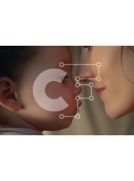 Intra Συλλεκτικό Ξύλινο Παζλ Plywood  4mm - Συναισθηματική σύνδεση μεταξύ γυναίκας και παιδιού Σε Ξύλινο Κουτί - Διαστάσεις Puzzle: 10x10 cm – 25 κομμάτια