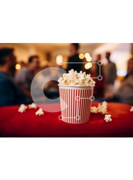 Σετ των 2 Intra Συλλεκτικό Ξύλινο Παζλ Plywood  4mm - Άνετη βραδιά ταινιών στο σπίτι με ποπ κορν Σε Ξύλινο Κουτί - Διαστάσεις: 10x10 cm – 25 κομμάτια