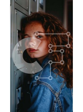 Intra Συλλεκτικό Ξύλινο Παζλ Plywood  4mm - Young Girl από Lockers Σε Ξύλινο Κουτί - Διαστάσεις Puzzle: 10x10 cm – 25 κομμάτια