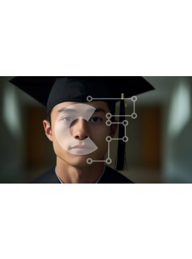 Intra Συλλεκτικό Ξύλινο Παζλ Plywood  4mm - Νεαρός άνδρας με καπέλο και φόρεμα αποφοίτησης Σε Ξύλινο Κουτί - Διαστάσεις Puzzle: 10x10 cm – 25 κομμάτια