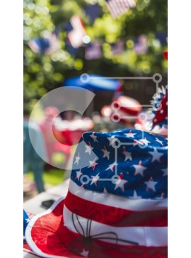 Intra Συλλεκτικό Ξύλινο Παζλ Plywood  4mm - Υπαίθρια Εκδήλωση Πατριωτικού Καπέλου με Σημαίες και Ομπρέλες Σε Ξύλινο Κουτί - Διαστάσεις Puzzle: 10x10 cm – 25 κομμάτια