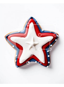 Σετ των 2 Intra Συλλεκτικό Ξύλινο Παζλ Plywood  4mm - Πατριωτικό μπισκότο σε σχήμα αστεριού Σε Ξύλινο Κουτί - Διαστάσεις: 10x10 cm – 25 κομμάτια