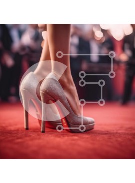 Intra Συλλεκτικό Ξύλινο Παζλ Plywood  4mm - Γυναίκα με ψηλοτάκουνα στο κόκκινο χαλί Σε Ξύλινο Κουτί - Διαστάσεις Puzzle: 10x10 cm – 25 κομμάτια