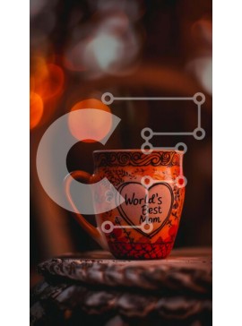 Intra Συλλεκτικό Ξύλινο Παζλ Plywood  4mm - Το καλύτερο φλιτζάνι καφέ και τα κεριά της μαμάς στον κόσμο Σε Ξύλινο Κουτί - Διαστάσεις Puzzle: 10x10 cm – 25 κομμάτια