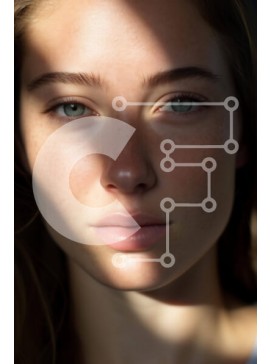 Intra Συλλεκτικό Ξύλινο Παζλ Plywood  4mm - Νεαρή γυναίκα που στέκεται μπροστά από τον ήλιο Σε Ξύλινο Κουτί - Διαστάσεις Puzzle: 10x10 cm – 25 κομμάτια