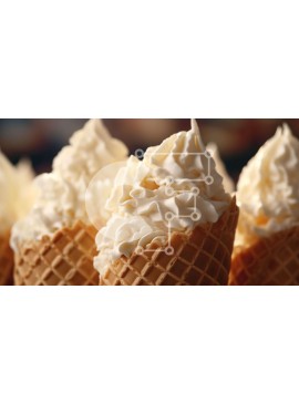 Σετ των 2 Intra Συλλεκτικό Ξύλινο Παζλ Plywood  4mm - Παγωτό χωνάκια βάφλα με σαντιγί και γαρνιτούρες Σε Ξύλινο Κουτί - Διαστάσεις: 10x10 cm – 25 κομμάτια