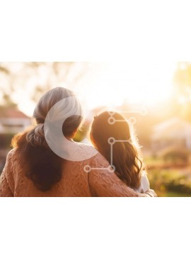 Intra Συλλεκτικό Ξύλινο Παζλ Plywood  4mm - Ηλικιωμένη γυναίκα και νεαρό κορίτσι στο πάρκο Σε Ξύλινο Κουτί - Διαστάσεις Puzzle: 10x10 cm – 25 κομμάτια