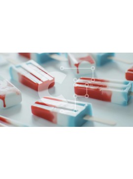 Intra Συλλεκτικό Ξύλινο Παζλ Plywood  4mm - Πατριωτικά Popsicles σε κόκκινο, λευκό και μπλε Σε Ξύλινο Κουτί - Διαστάσεις Puzzle: 10x10 cm – 25 κομμάτια