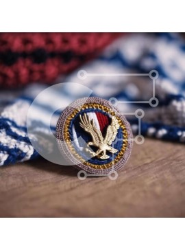 Intra Συλλεκτικό Ξύλινο Παζλ Plywood  4mm - Σήμα με τον αετό Σε Ξύλινο Κουτί - Διαστάσεις Puzzle: 10x10 cm – 25 κομμάτια