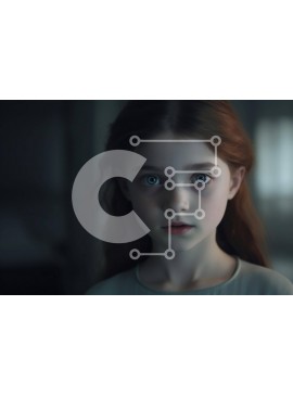 Intra Συλλεκτικό Ξύλινο Παζλ Plywood  4mm - Πορτρέτο ενός νεαρού κοριτσιού με μπλε μάτια Σε Ξύλινο Κουτί - Διαστάσεις Puzzle: 10x10 cm – 25 κομμάτια