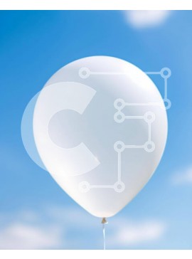 Intra Συλλεκτικό Ξύλινο Παζλ Plywood  4mm - Λευκό μπαλόνι που επιπλέει στον ουρανό Σε Ξύλινο Κουτί - Διαστάσεις Puzzle: 10x10 cm – 25 κομμάτια