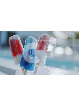 Intra Συλλεκτικό Ξύλινο Παζλ Plywood  4mm - Πατριωτικά Popsicles με φόντο πισίνα Σε Ξύλινο Κουτί - Διαστάσεις Puzzle: 10x10 cm – 25 κομμάτια