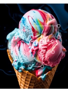 Σετ των 2 Intra Συλλεκτικό Ξύλινο Παζλ Plywood  4mm - Πολύχρωμο χωνάκι παγωτού Σε Ξύλινο Κουτί - Διαστάσεις: 10x10 cm – 25 κομμάτια