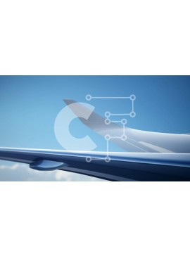 Intra Συλλεκτικό Ξύλινο Παζλ Plywood  4mm - Κοντινό πλάνο της πτέρυγας αεροπλάνου κατά την πτήση Σε Ξύλινο Κουτί - Διαστάσεις Puzzle: 10x10 cm – 25 κομμάτια