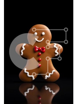 Σετ των 2 Intra Συλλεκτικό Ξύλινο Παζλ Plywood  4mm - Μελόψωμο Άνδρας με κόκκινες και λευκές διακοσμήσεις Σε Ξύλινο Κουτί - Διαστάσεις: 10x10 cm – 25 κομμάτια