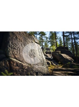Intra Συλλεκτικό Ξύλινο Παζλ Plywood  4mm - Αρχαίος λαξευμένος βράχος στο δάσος Σε Ξύλινο Κουτί - Διαστάσεις: 10x10 cm – 25 κομμάτια