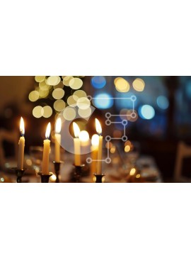 Intra Συλλεκτικό Ξύλινο Παζλ Plywood  4mm - Εορταστική τραπεζαρία με κεριά και χριστουγεννιάτικα φωτάκια Σε Ξύλινο Κουτί - Διαστάσεις: 10x10 cm – 25 κομμάτια