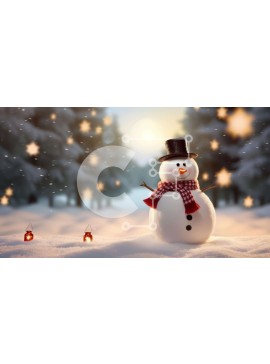 Intra Συλλεκτικό Ξύλινο Παζλ Plywood  4mm - Χιονάνθρωπος στο χιόνι Σε Ξύλινο Κουτί - Διαστάσεις Puzzle: 10x10 cm – 25 κομμάτια