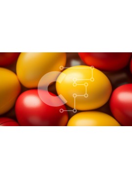 Σετ των 2 Intra Συλλεκτικό Ξύλινο Παζλ Plywood  4mm - Πολύχρωμη σύνθεση αυγών Σε Ξύλινο Κουτί - Διαστάσεις: 10x10 cm – 25 κομμάτια