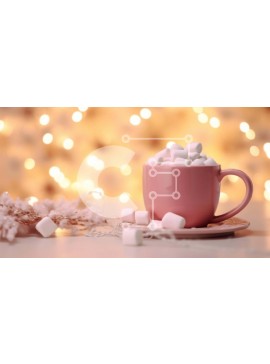 Intra Συλλεκτικό Ξύλινο Παζλ Plywood  4mm - Εορταστικό Ροζ Κύπελλο με Ζάχαρη Σε Ξύλινο Κουτί - Διαστάσεις Puzzle: 10x10 cm – 25 κομμάτια